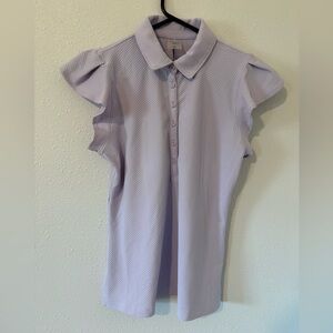 CALIA Women's Honeycomb Flutter Sleeve Golf Polo